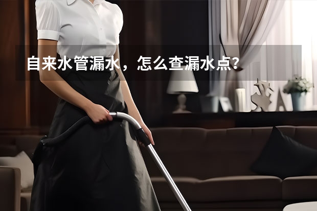 自来水管漏水，怎么查漏水点？