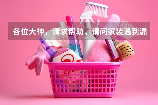 各位大神，请求帮助，请问家装遇到漏水怎么去排查？