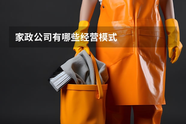 家政公司有哪些经营模式
