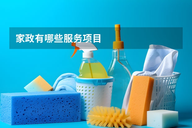 家政有哪些服务项目