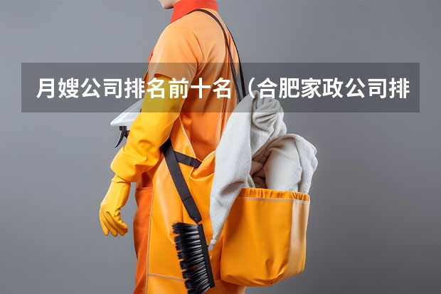 月嫂公司排名前十名（合肥家政公司排名前十）