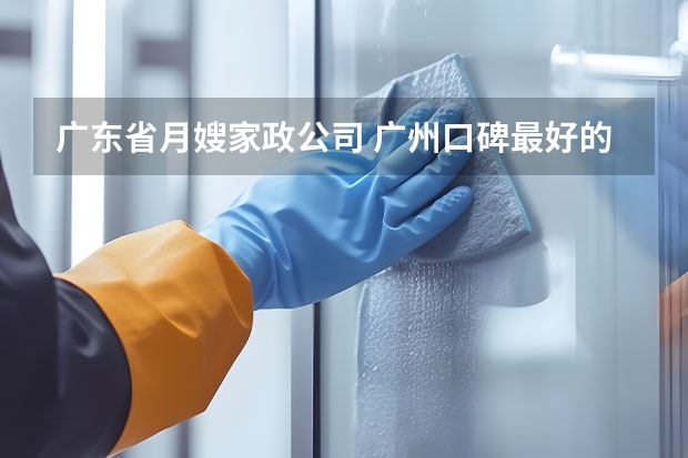 广东省月嫂家政公司 广州口碑最好的十大家政公司