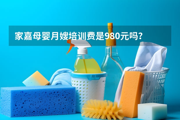 家嘉母婴月嫂培训费是980元吗？
